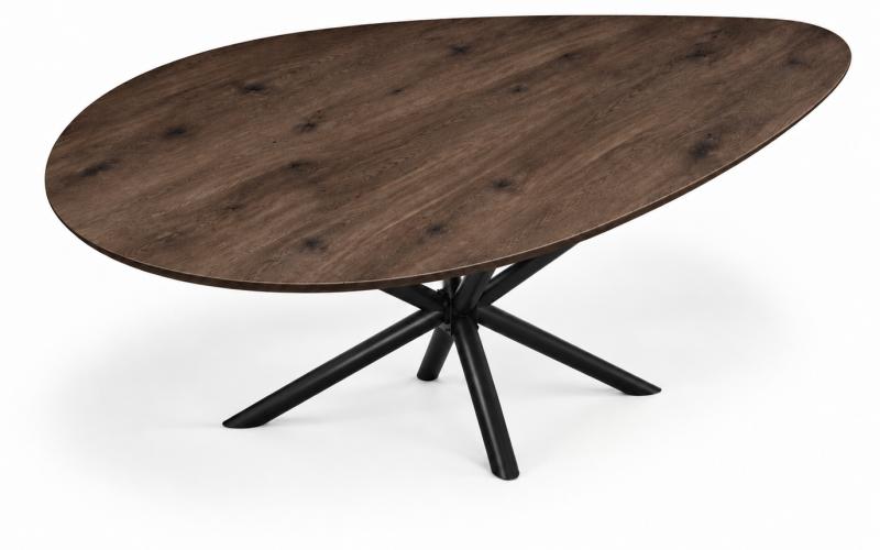 Eiken druppeltafel 150 x 120 cm met verjongde rand